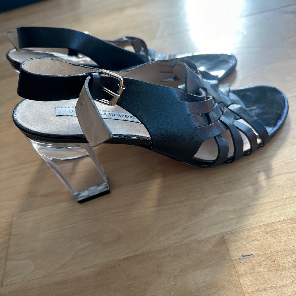 Diane von Furstenberg Lucite Heels